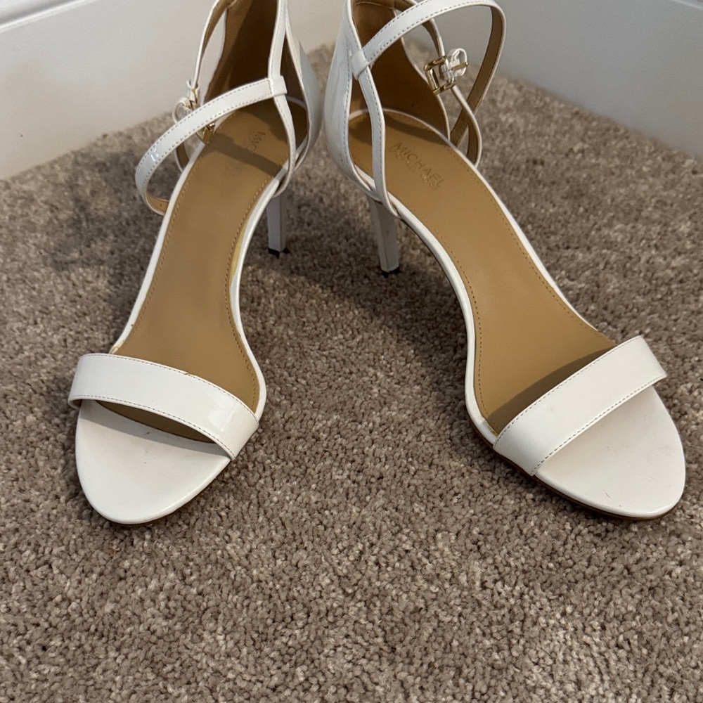 Michael Kors White Strappy Heels